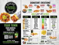 8.5" x 11" 100# GLOSSY DOUBLE SIDED TOGO / CATERING MENUS - STORE SPECIFIC