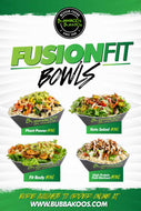 24" x 36" Double Sided FUSIONFIT BOWLS Window Cling
