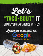 8.5"x11" Single Sided Google Review Sneeze Guard Cling