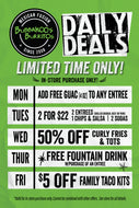 24" x 36" Double Sided DAILY DEALS Window Cling