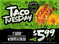 (10) 18"x24" TACO TUESDAY Double Sided Lawn Signs w/Stakes
