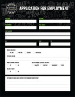 8.5" x 11" Application for Employment Note Pads (100 Sheets per pad)