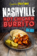 24"x36" 1/8" PVC NASHVILLE HOT CHICKEN BURRITO WINDOW POP SIGN